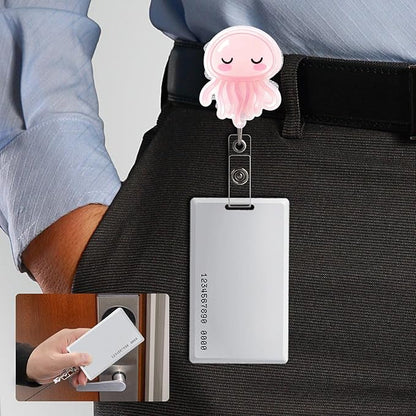 2Pcs Funny Jellyfish Badge Reel Retractable - Image 5