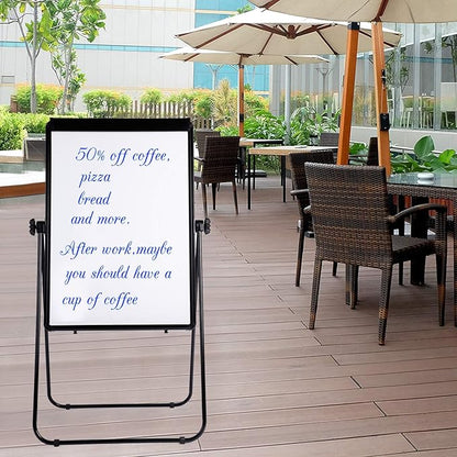 40"x28" U Stand Double Sided Magnetic Dry Erase Board Easel Stand, Homeschool & - Image 5