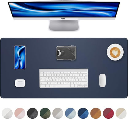 Leather Desk Pad Protector, Mouse Pad, Office Mat, Non-Slip PU Leather Blotter by AFIING