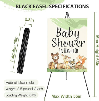 VAIIGO 63" Easel Stand for Wedding Sign Poster Display Easel Floor Adjustable - Image 6