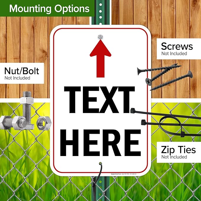 Custom Arrow, Custom Directional Sign, Up Arrow, 12x18 Inches, Rust Free .063 - Image 5