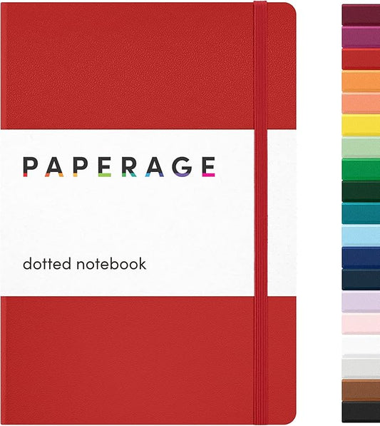 PAPERAGE Dotted Journal Notebook, 160 Pages, Medium 5.6 in x 8 in by PAPERAGE