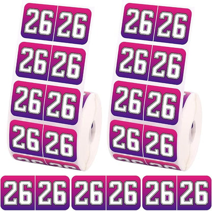 1000pcs 2026 Year Stickers, 3/4x1-1/2 Inch 26 Year Colored Self-Adhesive by Unknown