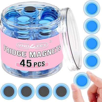 VNDUEEY 45 Pcs Round Whiteboard Magnets, Fridge Magnets, Dry Board Magnet by VNDUEEY