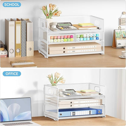 Subekyu 3 Tier Letter Tray Paper Organizer - Image 7