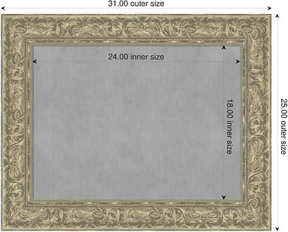 Amanti Art Silver Framed Magnetic Board 25x31 Medium Vision Board - Image 2