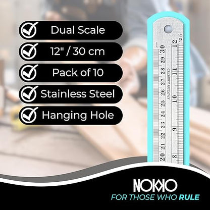 NOKKO Metal Ruler 12 Inch - Image 2