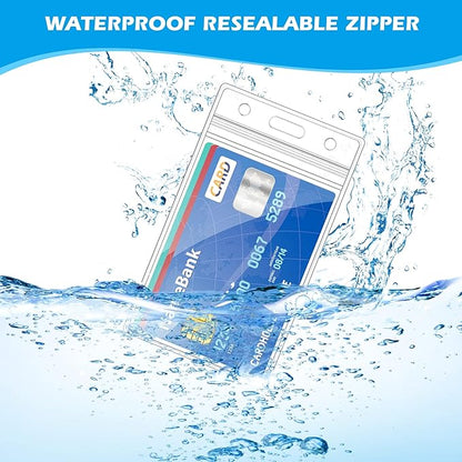 200Pcs ID Badge Holder Vertical Name Tag Holder Clear Plastic Name Badge ID - Image 7