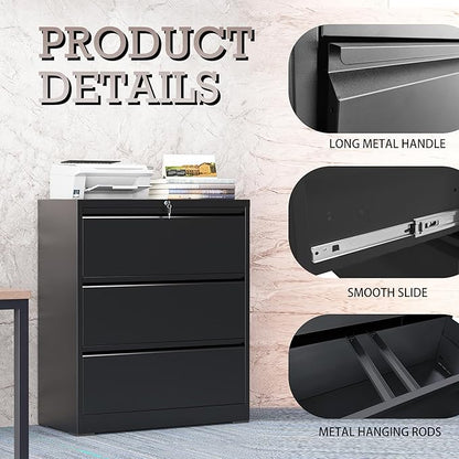 mysteeldepot 3 Drawer Lateral File Cabinet - Image 4