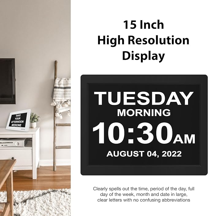 American Lifetime 【New 2024 Dementia Clock Large Digital Clock - Image 5