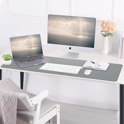 Leather Desk pad Protector, Mouse pad, Non-Slip Office Desk Mat, Waterproof - Image 6