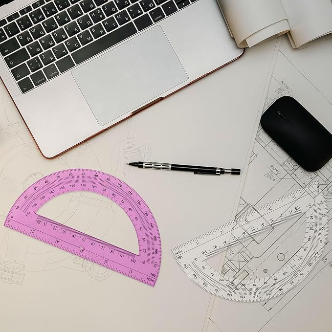 Zonon 36 Pack 6 Inch Plastic Protractor Christian Charity Donation 180 Degrees - Image 7