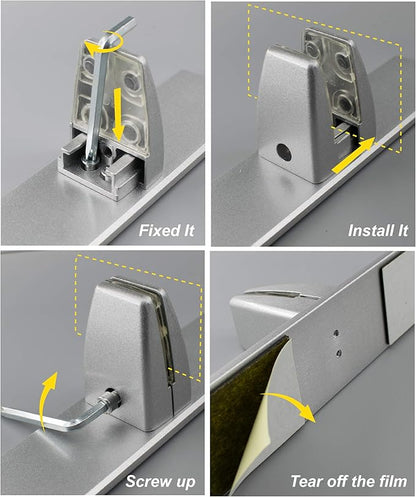 2 Pcs Sneeze Guard Clamp, Bracket Sneeze Guard Shield Base - Image 4