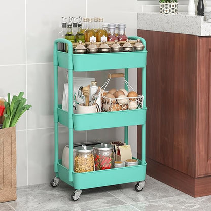 Sywhitta 3-Tier Plastic Rolling Utility Cart - Image 6