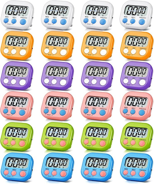 24 Pack Digital Kitchen Timer Magnetic Digital Timer by Unknown
