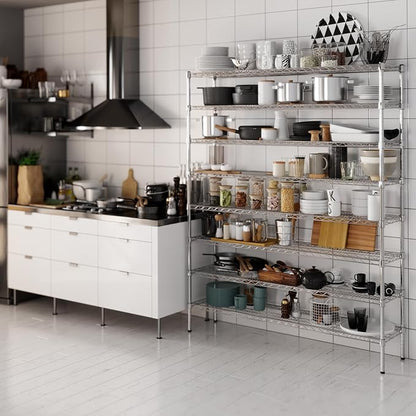 Regal Altair 14" Deep x 60" Wide x 74" Height Wire Shelving Kit | 8-Tier | NSF - Image 4