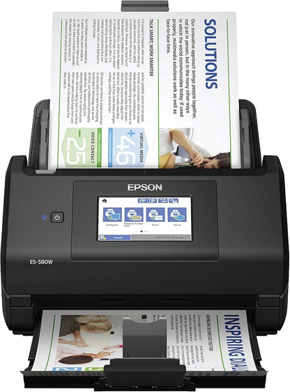 Epson Workforce ES-580W Wireless Color Duplex Desktop Document Scanner by Amazon+Renewed
