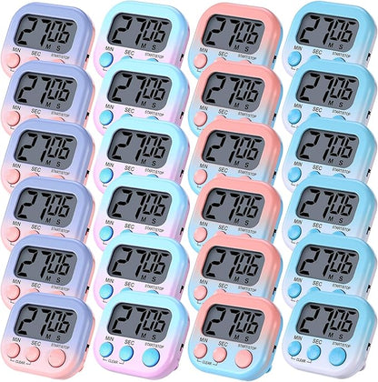 Weewooday 24 Pcs Digital Kitchen Timer Magnetic Timer Bulk On/Off Switch Minute by Weewooday
