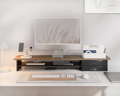 Fenge Monitor Stand, Dual Monitor Riser, 42.5inch Large Desk Computer Monitor - Image 7