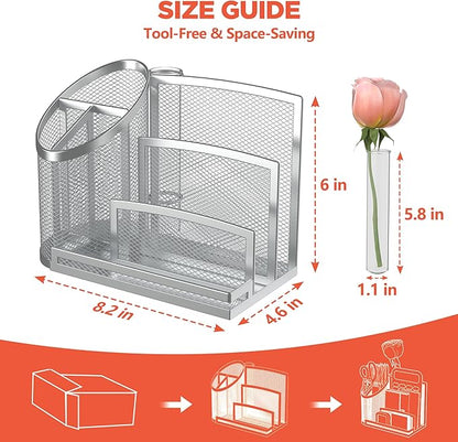 OrgMate 3 Compartment Pen Holder - Image 2