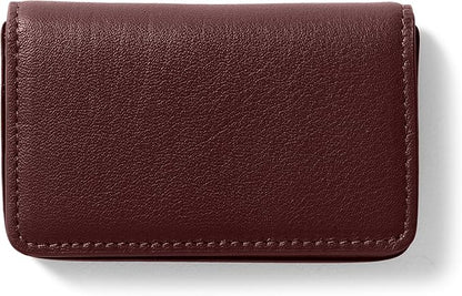 Leatherology Bordeaux Business Card Case, Magnetic Closure ID Holder, Full by Leatherology