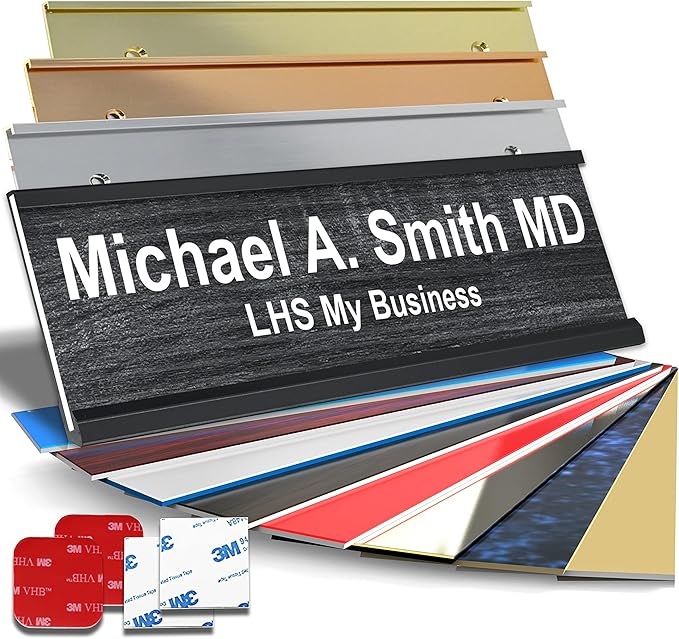 Custom Name Plate with Choice of Mounting by LHS+My+Business
