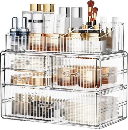 ZHIAI Stackable Storage Drawer, Acrylic Organizer, Cosmetic Organizer by ZHIAI