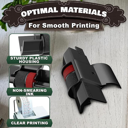 Calculator Ink Roller Black/Red Pack of 10 - Image 3