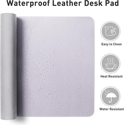 Aothia Faux Leather Desk Mat – Large Mouse Pad, Non-Slip PU Leather Blotter - Image 7