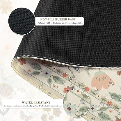 iCasso Beige Large Mouse Pad, Desk Matt - Image 4