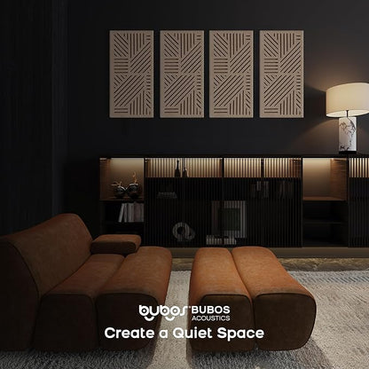 BUBOS 4 Pack Thickened Acoustic Panels, 23.6''x11.8'' Self-Adhesive Sound - Image 6