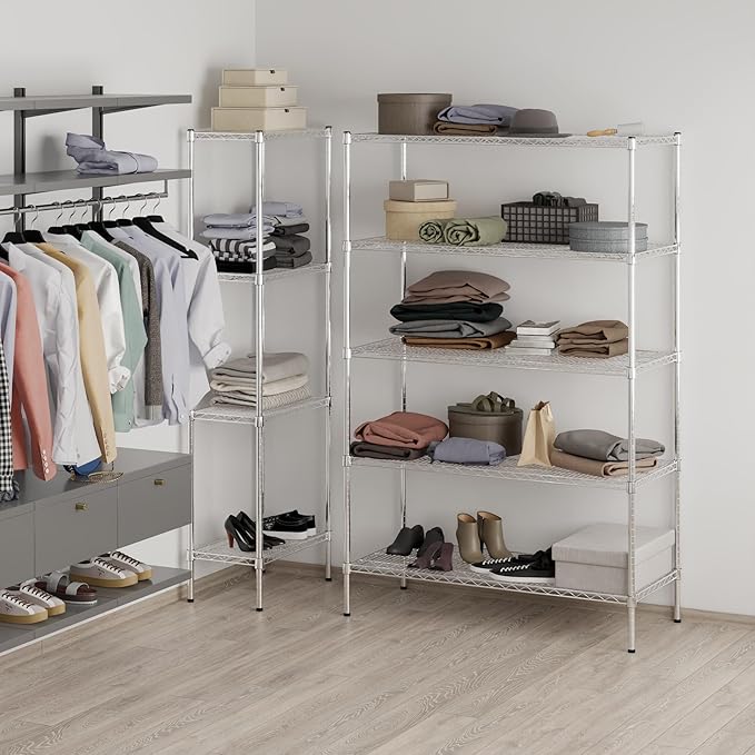 Regal Altair 21" Deep x 48" Wide x 74" Height Wire Shelving Kit | 5-Tier | NSF - Image 7