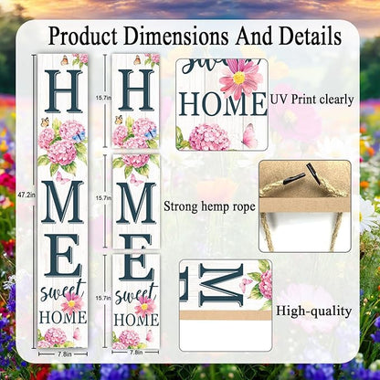 Home Sweet Home Welcome Sign for Front Porch, Farmhouse Yard Signs Home Decor - Image 2