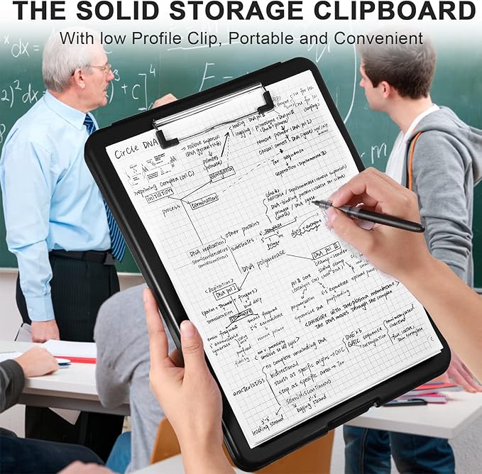 Geyee 8 Pcs Clipboard with Storage Plastic Foldable Nursing Clipboard Storage - Image 5
