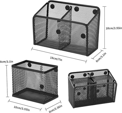 Neudeco Locker Shelf Organizer, Magnetic Pencil Holder, Metal Storage Basket - Image 2