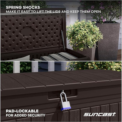 Suncast 80-Gal. Waterproof Resin Large Outdoor Patio Deck Box - Image 5