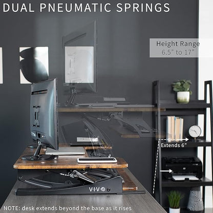 VIVO 36 inch Height Adjustable Stand Up Desk Converter, V Series, Quick Sit to - Image 5