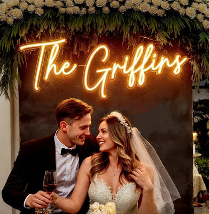 BUIZZEUOIV Custom Neon Sign, Neon Sign Customizable Large LED Wedding Neon Name - Image 2