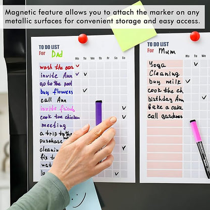 Shuttle Art Dry Erase Markers, 32 Pack 16 Colors Magnetic Whiteboard Markers - Image 7