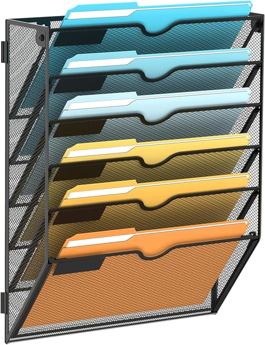 SUPEASY Wall File Organizer Mesh Office Mail Holder, Hanging Wall Organizer by SUPEASY