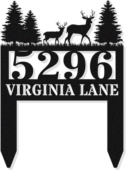 Personalized Deer Metal House Numbers by HYTSIGN