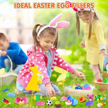 140 Pack Animal Erasers for Kids 3D Puzzle Mini Pencil Eraser Bulk Desk Pets - Image 4