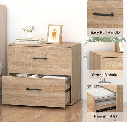 FATIGOS 2 Drawer Lateral File Cabinets, Wooden File Cabinets - Image 5