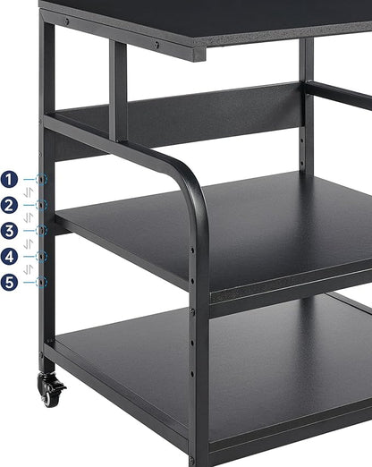 Fannova 25.6" x 23.6" Extra Large Printer Stand Table - Image 4