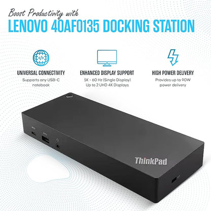 40AF0135US Lenovo Docking Station Dual Monitor Hybrid USB-C - Image 4