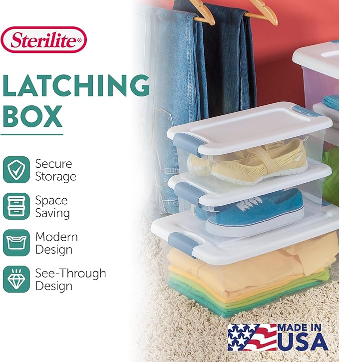 Sterilite 36-Pack Latching Box, Under Bed Storage Bins - Image 3