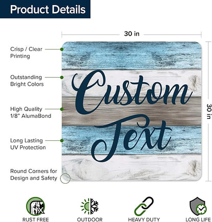 Custom Sign, Custom Street Sign, 11 Font Colors, 13 Font Styles, 4 Hole Options - Image 6