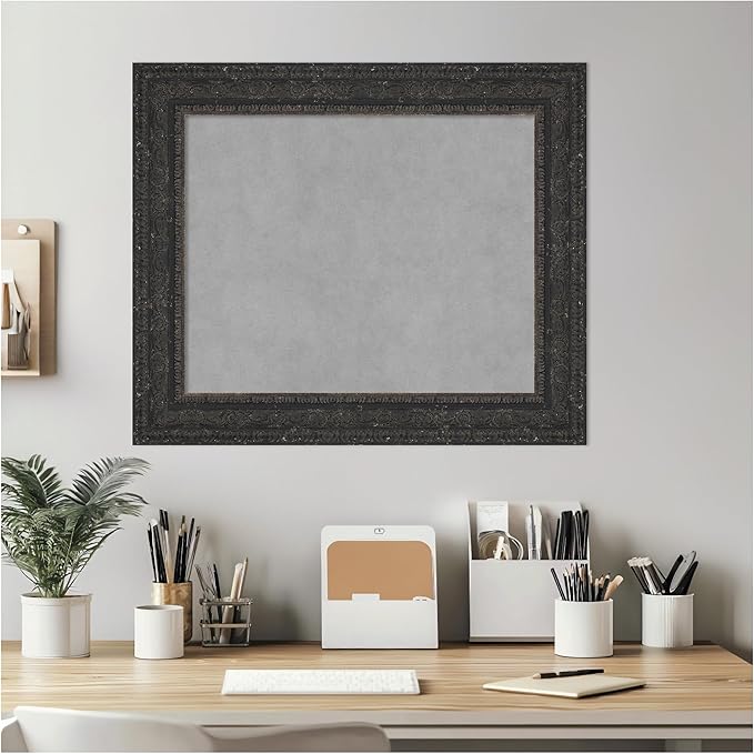 Amanti Art Black Framed Magnetic Board 21x25 Small Vision Board - Image 7