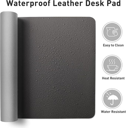Aothia Faux Leather Desk Mat – Large Mouse Pad, Non-Slip PU Leather Blotter - Image 7