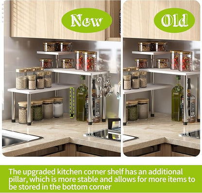 BMOSU Kitchen Corner Shelf Countertop Organizer - Image 4